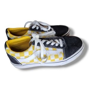 Yellow checkered Vans